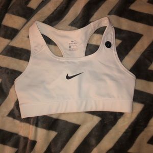 Nike white sports bra